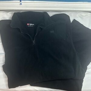 Wilson Black Quarter-Zip Fleece Pullover and Pants Set
